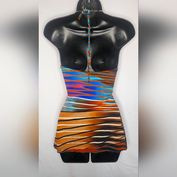 Leather & Torquiose South Western Tribal Halter Top - Picture 6 of 6